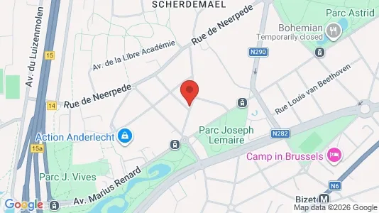 Apartments for rent i Brussels Anderlecht - kort over placeringen