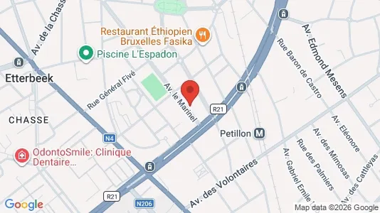 Apartments for rent i Brussels Etterbeek - kort over placeringen