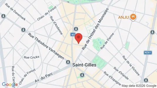 Apartments for rent i Brussels Sint-Gillis - kort over placeringen
