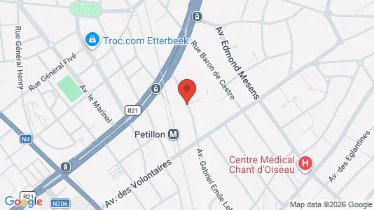 Apartments for rent i Brussels Etterbeek - kort over placeringen