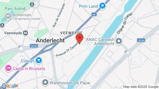 Apartments for rent i Brussels Anderlecht - kort over placeringen