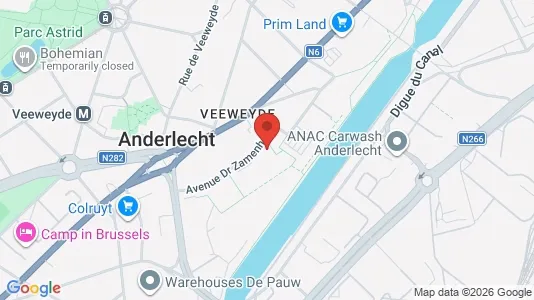 Apartments for rent i Brussels Anderlecht - kort over placeringen