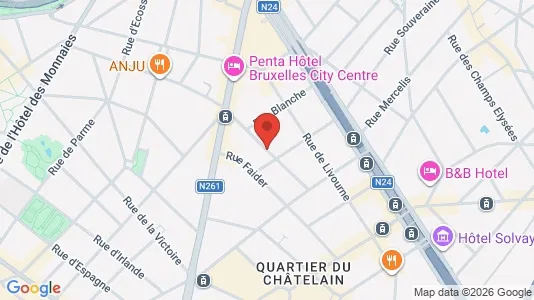 Apartments for rent i Brussels Elsene - kort over placeringen