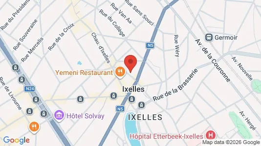 Apartments for rent i Brussels Elsene - kort over placeringen