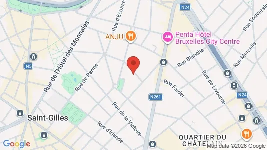 Apartments for rent i Brussels Sint-Gillis - kort over placeringen