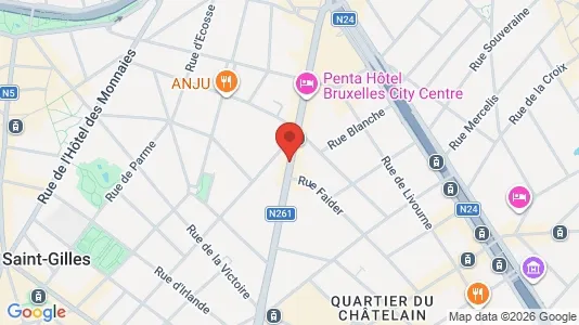 Apartments for rent i Brussels Sint-Gillis - kort over placeringen