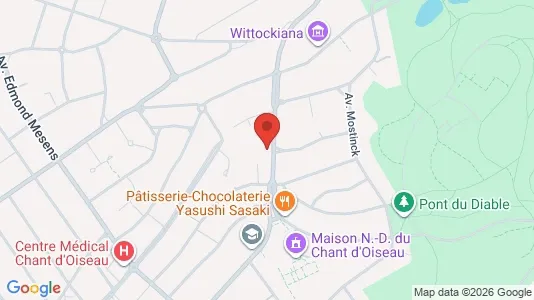 Apartments for rent i Brussels Sint-Pieters-Woluwe - kort over placeringen