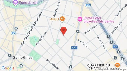 Apartments for rent i Brussels Sint-Gillis - kort over placeringen