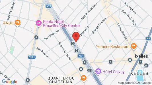 Apartments for rent i Brussels Elsene - kort over placeringen