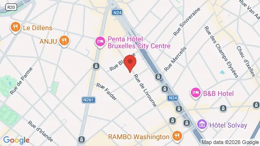 Apartments for rent i Brussels Elsene - kort over placeringen