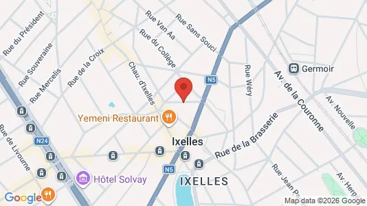 Apartments for rent i Brussels Elsene - kort over placeringen