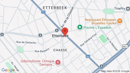 Apartments for rent i Brussels Etterbeek - kort over placeringen