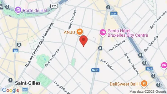 Apartments for rent i Brussels Sint-Gillis - kort over placeringen