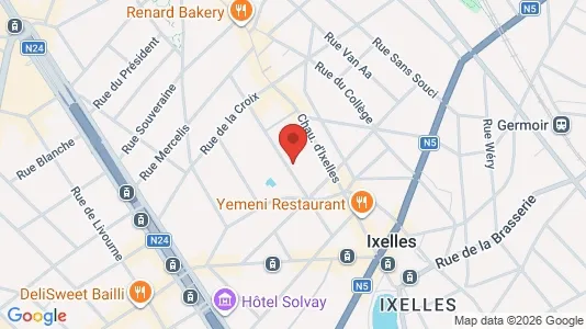 Apartments for rent i Brussels Elsene - kort over placeringen
