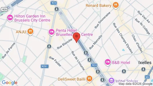 Apartments for rent i Brussels Elsene - kort over placeringen