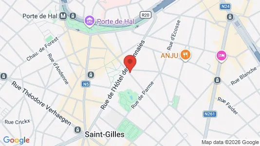 Apartments for rent i Brussels Sint-Gillis - kort over placeringen