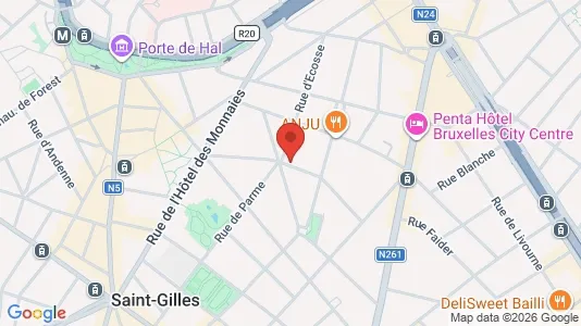 Apartments for rent i Brussels Sint-Gillis - kort over placeringen