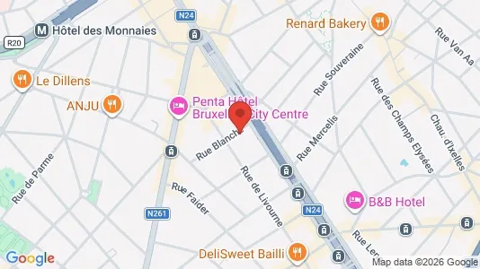 Apartments for rent i Stad Brussel - kort over placeringen
