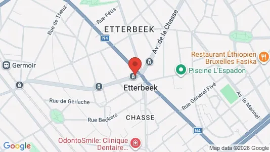 Apartments for rent i Brussels Etterbeek - kort over placeringen