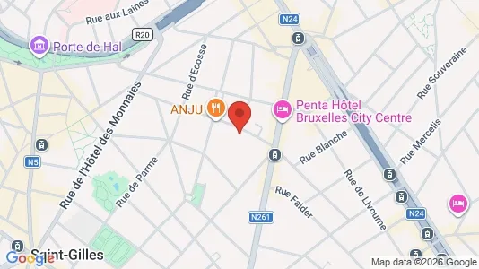Apartments for rent i Brussels Sint-Gillis - kort over placeringen