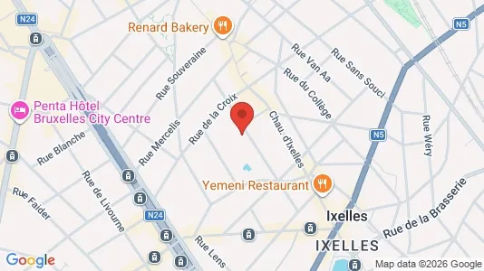Apartments for rent i Brussels Elsene - kort over placeringen