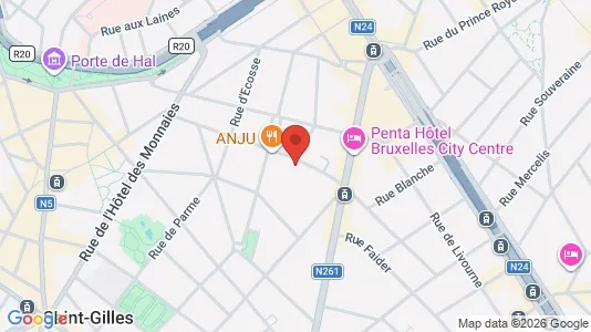 Apartments for rent i Brussels Sint-Gillis - kort over placeringen