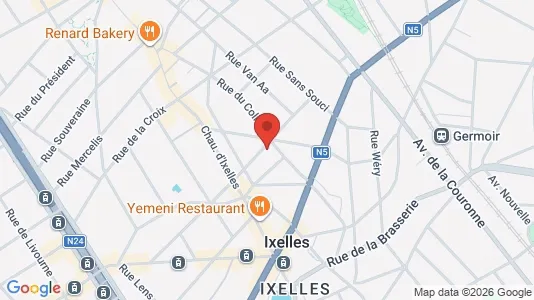 Apartments for rent i Brussels Elsene - kort over placeringen