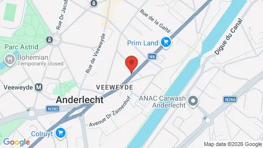 Apartments for rent i Brussels Anderlecht - kort over placeringen