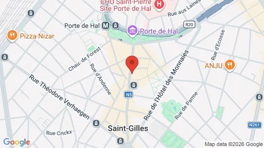 Apartments for rent i Brussels Sint-Gillis - kort over placeringen