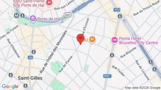 Apartments for rent i Brussels Sint-Gillis - kort over placeringen