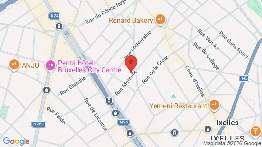 Apartments for rent i Brussels Elsene - kort over placeringen