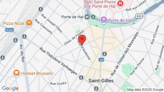 Apartments for rent i Brussels Sint-Gillis - kort over placeringen