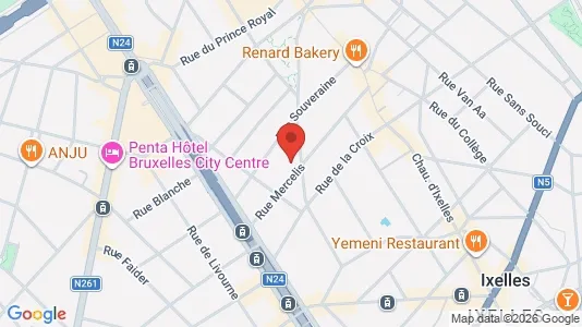 Apartments for rent i Brussels Elsene - kort over placeringen