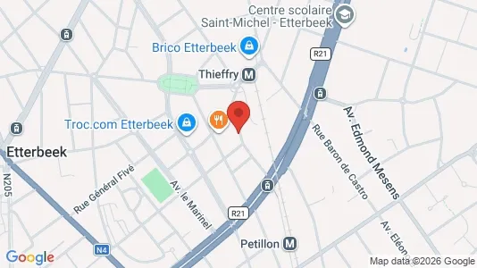 Apartments for rent i Brussels Etterbeek - kort over placeringen
