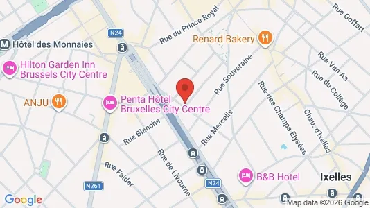 Apartments for rent i Brussels Elsene - kort over placeringen