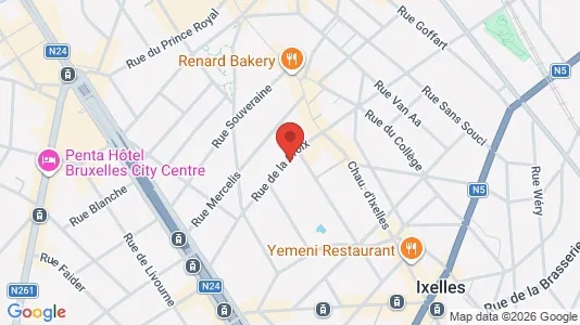Apartments for rent i Brussels Elsene - kort over placeringen