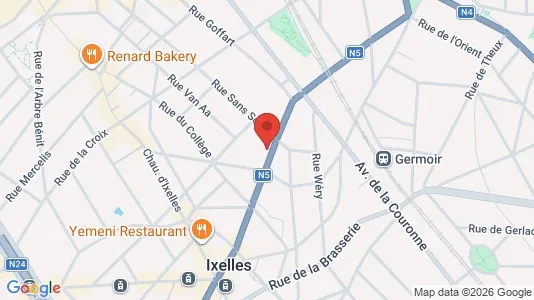 Apartments for rent i Brussels Elsene - kort over placeringen