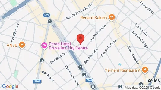 Apartments for rent i Brussels Elsene - kort over placeringen