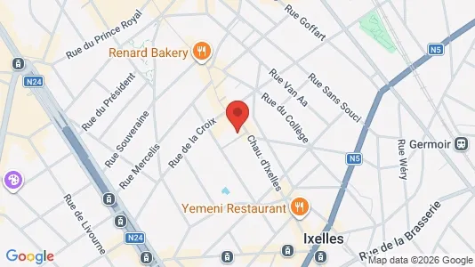 Apartments for rent i Brussels Elsene - kort over placeringen