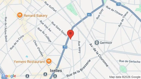 Apartments for rent i Brussels Elsene - kort over placeringen