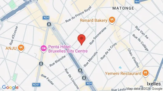 Apartments for rent i Brussels Elsene - kort over placeringen