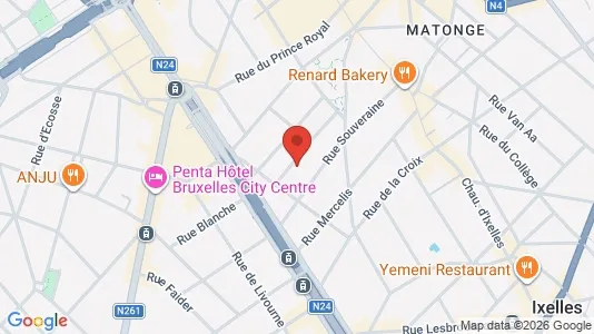 Apartments for rent i Brussels Elsene - kort over placeringen