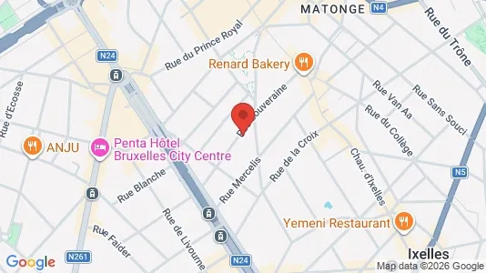 Apartments for rent i Brussels Elsene - kort over placeringen
