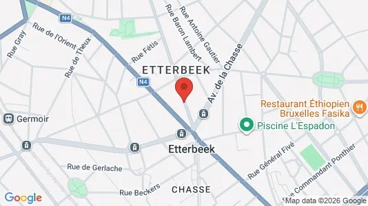 Apartments for rent i Brussels Etterbeek - kort over placeringen