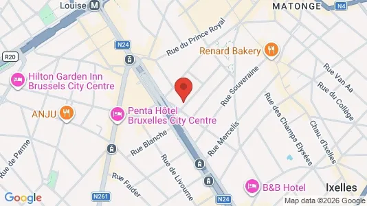 Apartments for rent i Brussels Elsene - kort over placeringen