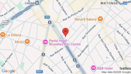Apartments for rent i Brussels Elsene - kort over placeringen