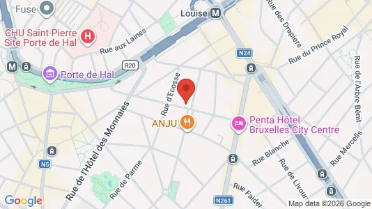 Apartments for rent i Brussels Sint-Gillis - kort over placeringen