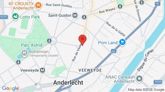 Apartments for rent i Brussels Anderlecht - kort over placeringen