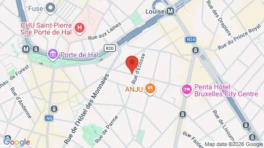 Apartments for rent i Brussels Sint-Gillis - kort over placeringen