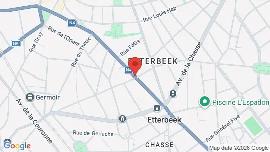 Apartments for rent i Brussels Etterbeek - kort over placeringen